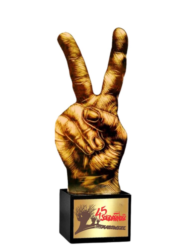 Statuetka na 45 rocznicę powstania NSZZ Solidarność